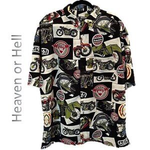 BOX OFFICE ISLAND Motorcycle Theme Camp Shirt